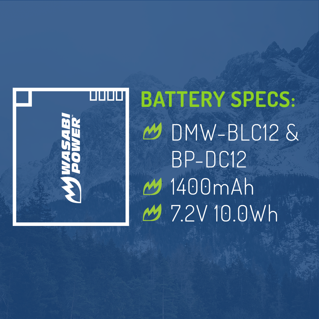 Leica BP-DC12 Rechargeable Battery by Wasabi Power – Replacement Camera Battery
