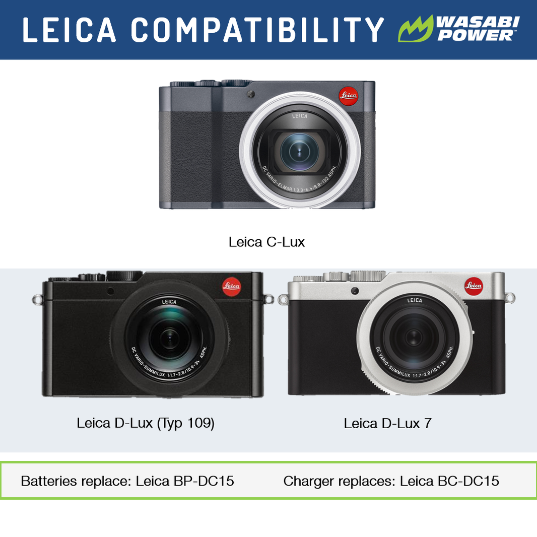 Leica BP-DC15 Rechargeable Battery by Wasabi Power – Replacement Camera Battery