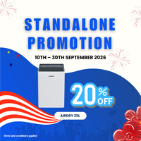 AIRDRY Smart Pro 25L 4-in-1 Dehumidifier + Air Purifier – Smart Wi-Fi Control | H13 HEPA Filter | 5.3L Tank | 2-Year Warranty