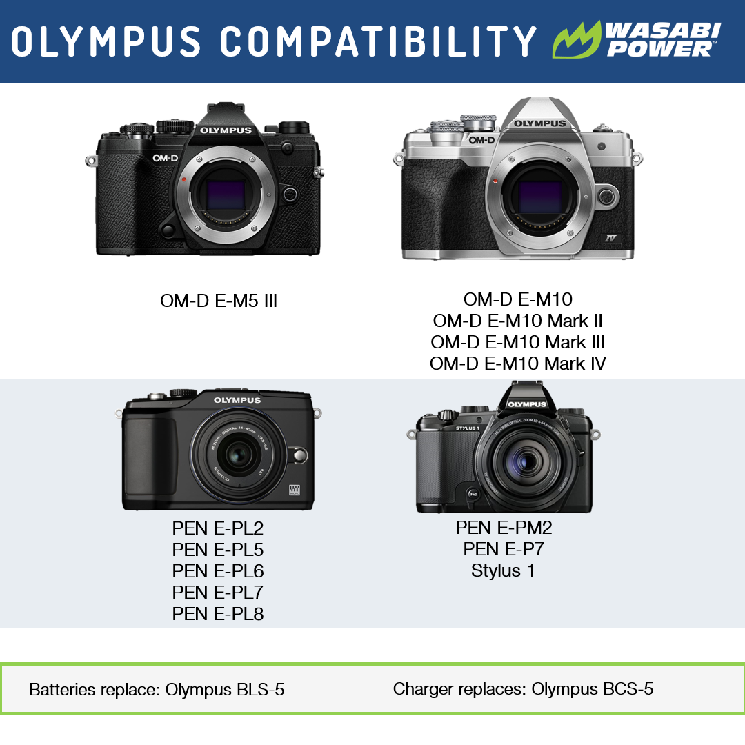 Olympus BLS-5, BLS-50, BLS-1 Single Battery