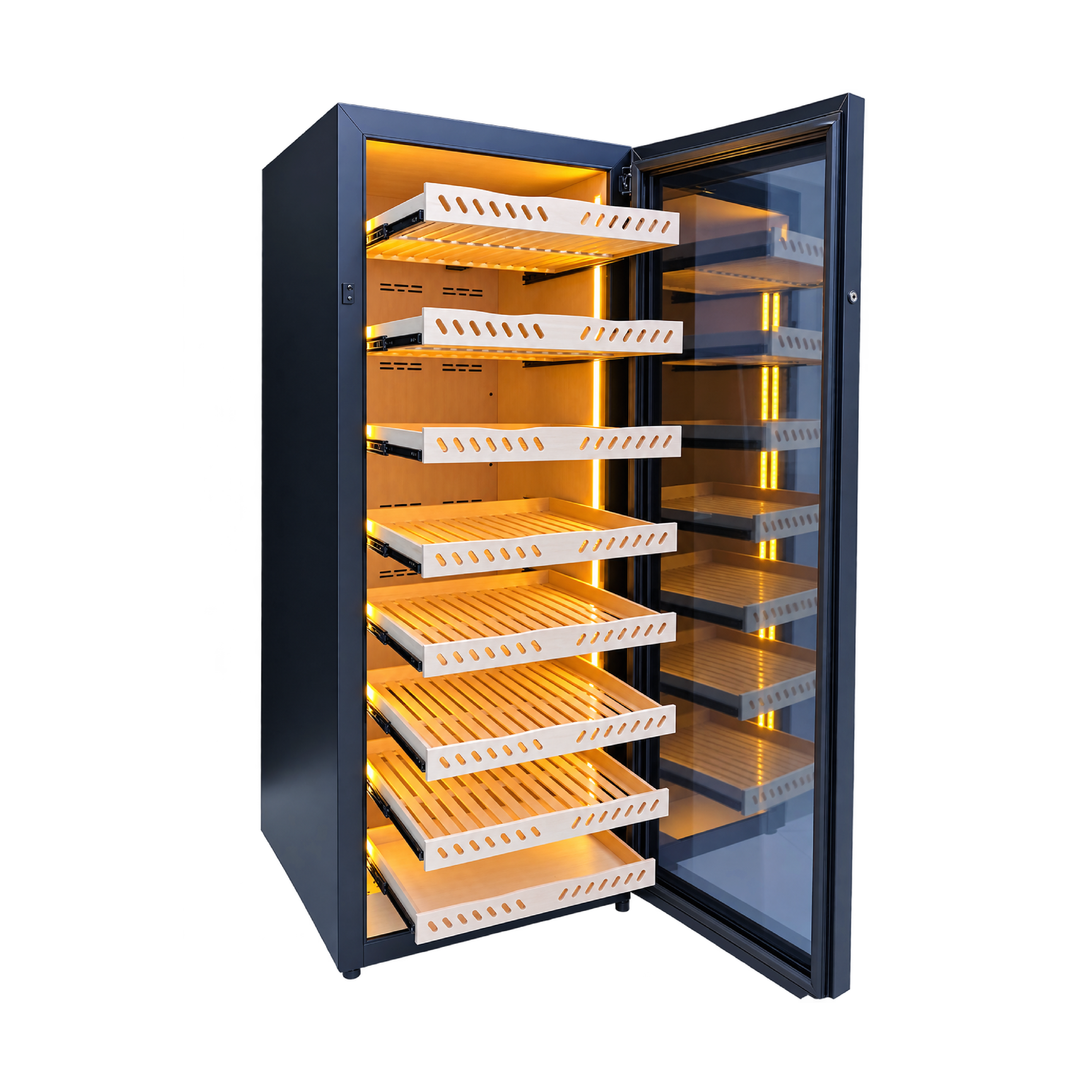 Cadenza 448L Cigar Humidor – 16–22°C | 60–80% RH | 2300 Cigars | Spanish Cedar Interior | Compressor Cooling | 2-Year Warranty