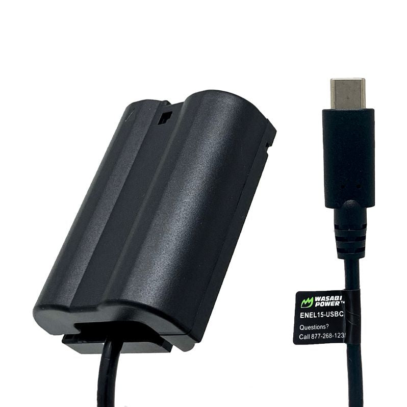 Nikon EN-EL15 DC Coupler with USB-C Input by Wasabi Power