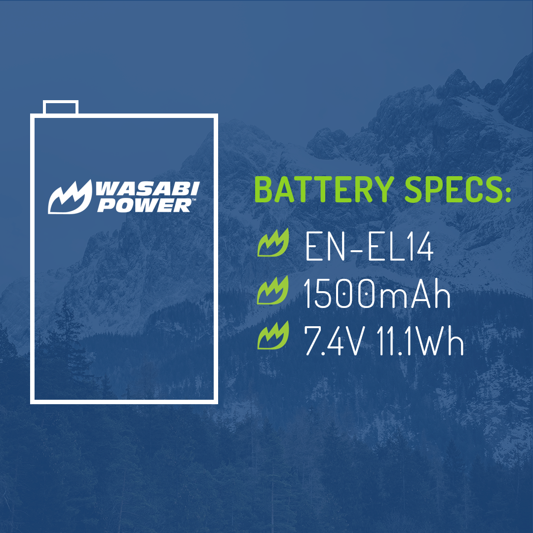 Nikon EN-EL14, EN-EL14a Battery by Wasabi Power