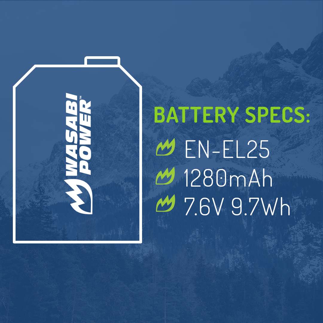 Nikon EN-EL25, EN-EL25a Battery by Wasabi Power