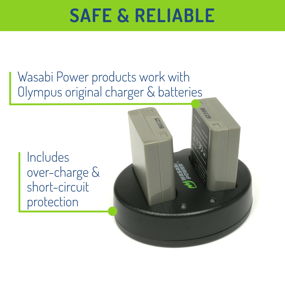 Olympus BLN-1 2 Batteries + Dual USB Charger