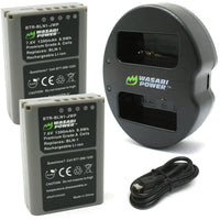 Olympus BLN-1 2 Batteries + Dual USB Charger