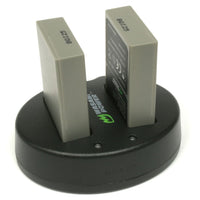 Olympus BLS-5, BLS-50, BLS-1 2 Batteries + Dual USB Charger