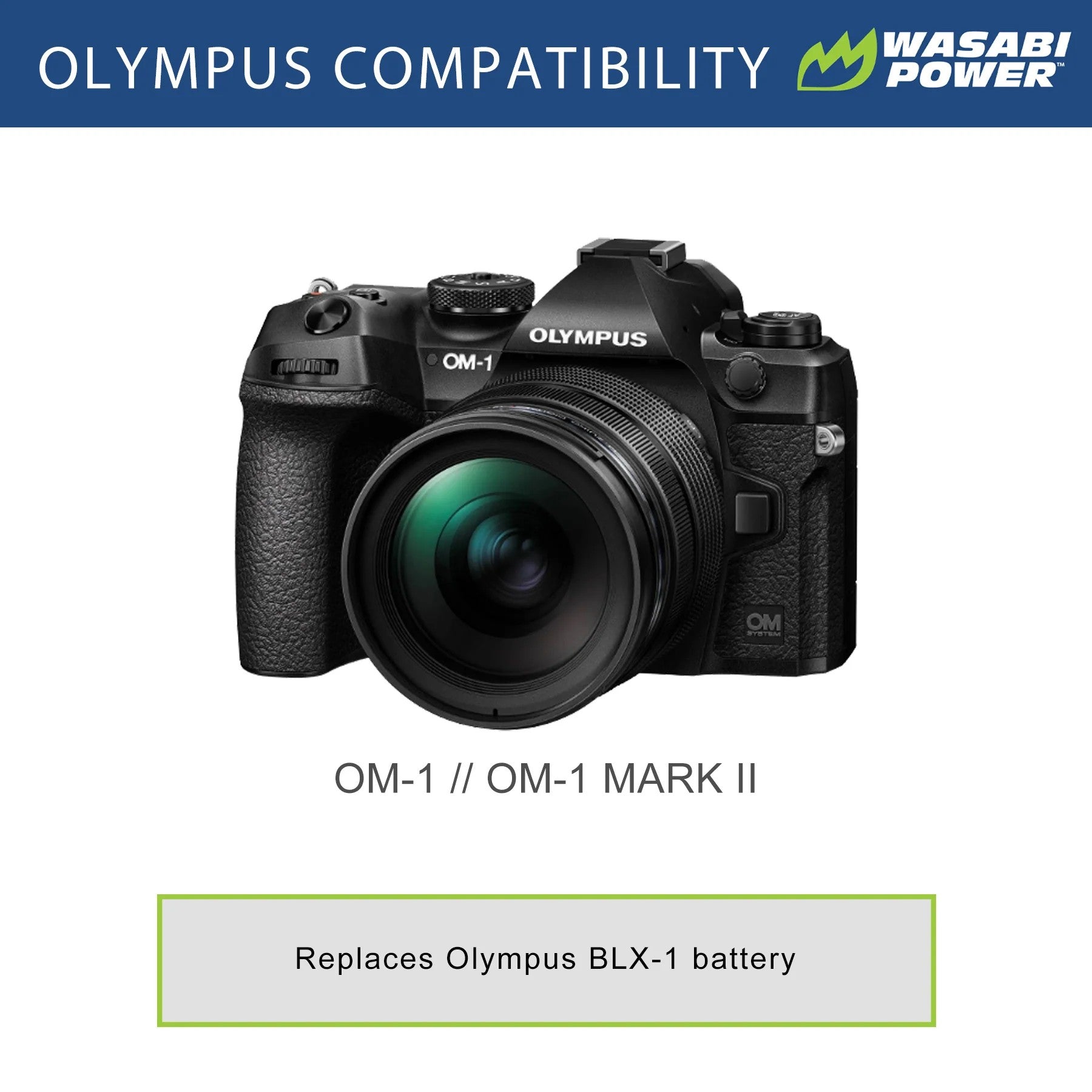 Olympus BLX-1 2 Batteries + Dual USB Charger