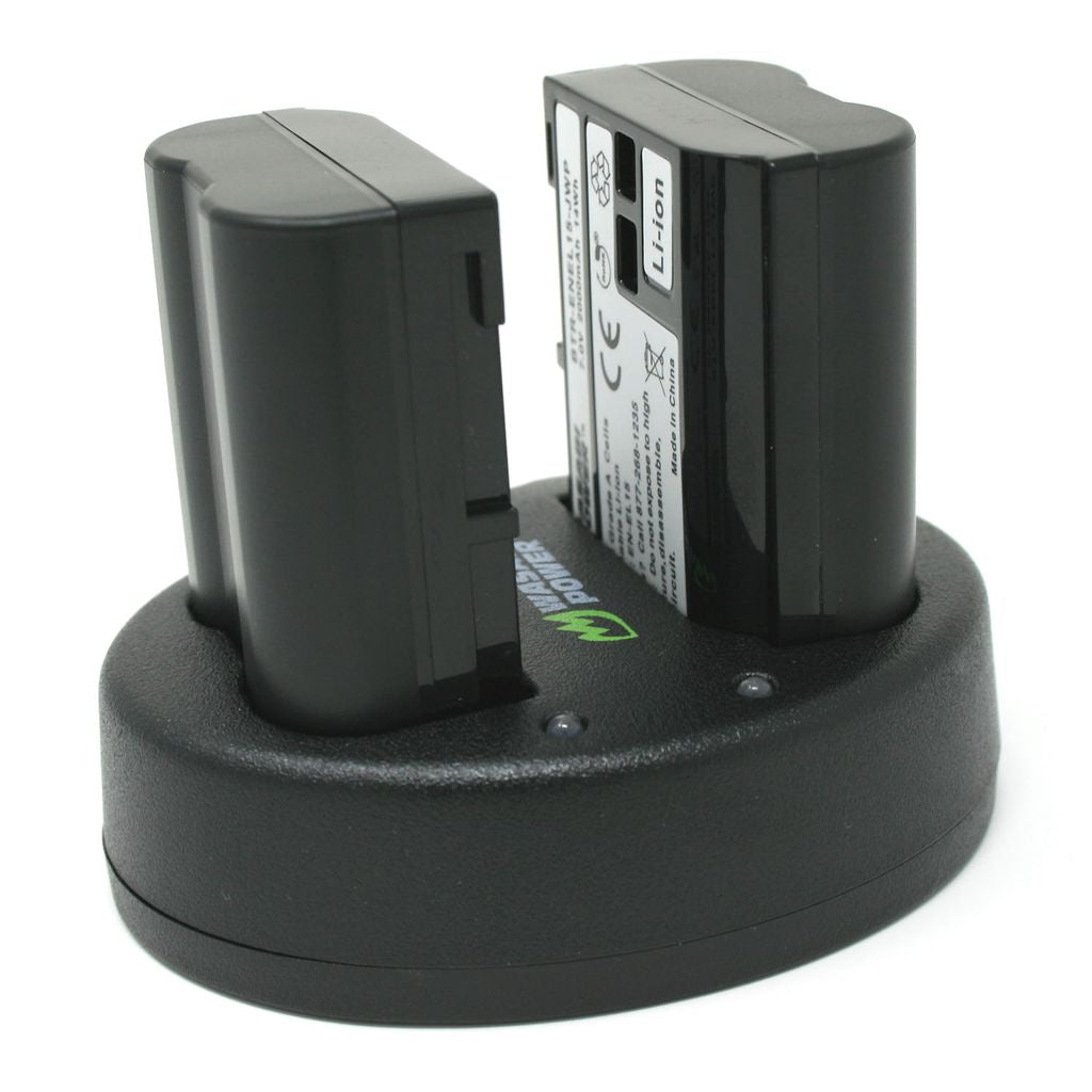 Nikon EN-EL15 2 Batteries + Dual USB Charger