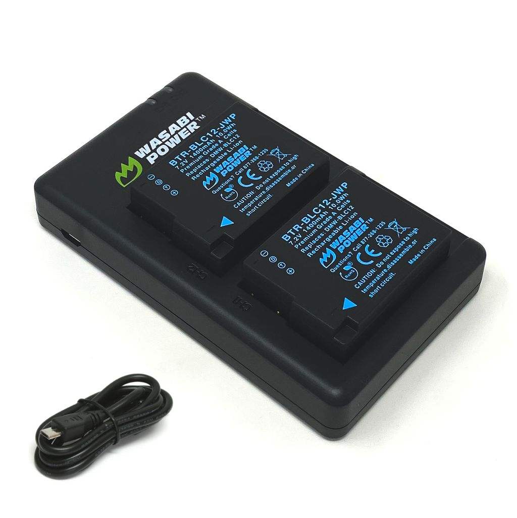 Leica BP-DC12 Battery (2-Pack) and Micro USB Dual Charger by Wasabi Power