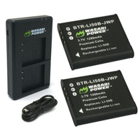 Olympus LI-50B 2 Batteries + Dual USB-C Charger