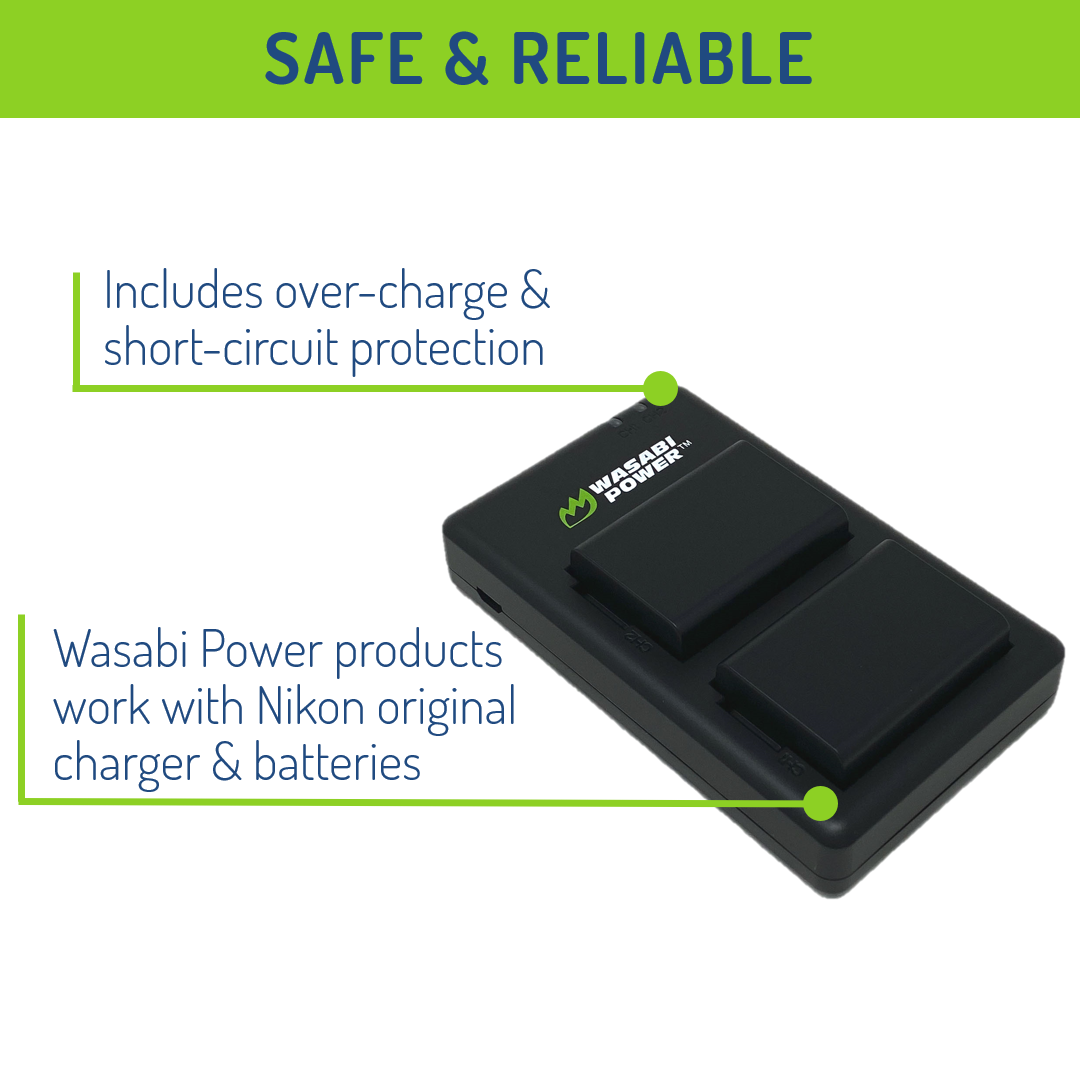 Nikon EN-EL25, EN-EL25a Battery (2-Pack) and USB Dual Charger by Wasabi Power
