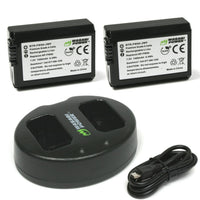 Sony NP-FW50 Battery (2-Pack) and Dual Charger by Wasabi Power