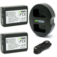 Sony NP-FW50 Battery (2-Pack) and Dual Charger by Wasabi Power