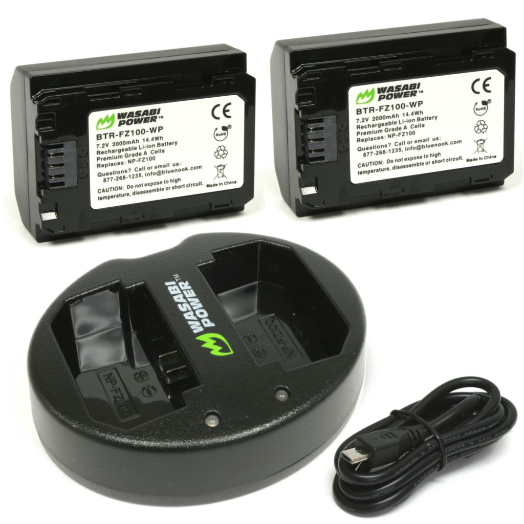 Sony NP-FZ100 2 Batteries + Dual USB Charger