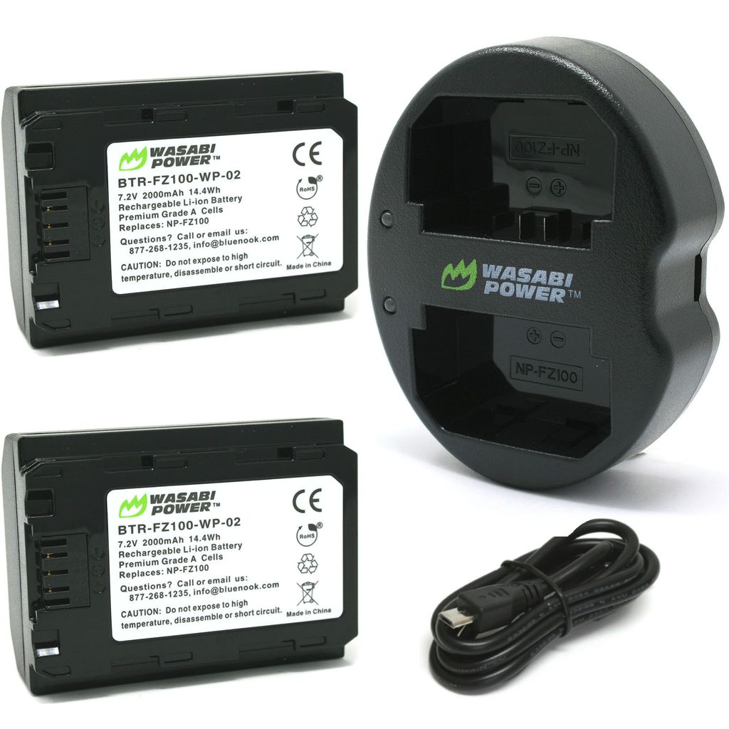 Sony NP-FZ100 2 Batteries + Dual USB Charger