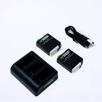 GoPro Enduro Battery (2-Pack) & Dual Charger for HERO12, HERO11, HERO10, HERO9 by Wasabi Power