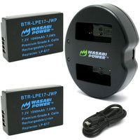 Canon LP-E17 2 Batteries + Dual USB Charge