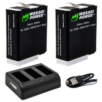GoPro HERO12, HERO11, HERO10, HERO9 Black & GoPro Enduro Triple USB Battery Charger by Wasabi Power