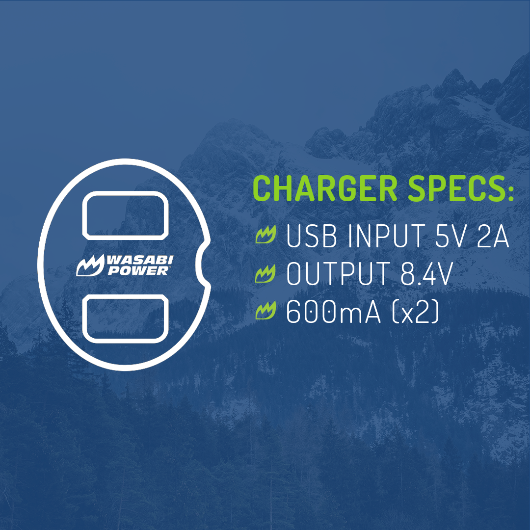Fujifilm NP-W126, NP-W126S, BC-W126 Dual Charger by Wasabi Power