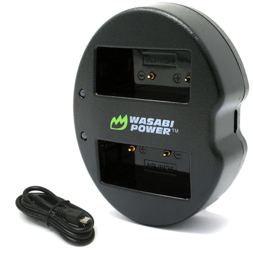 Fujifilm NP-W126, NP-W126S, BC-W126 Dual Charger by Wasabi Power