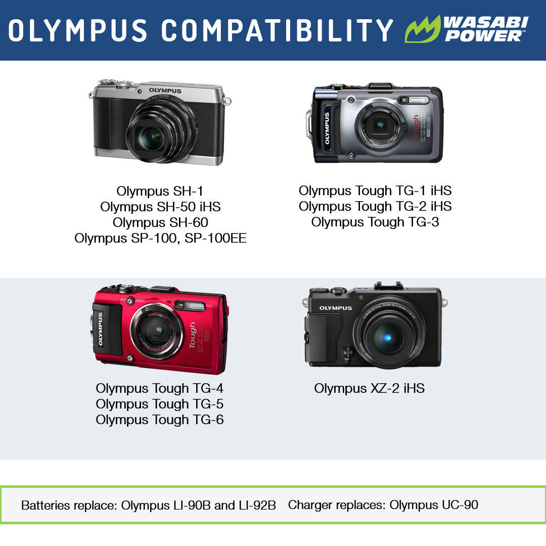 Olympus LI-90B, LI-92B Single Battery (Also compatible with Ricoh DB-110)