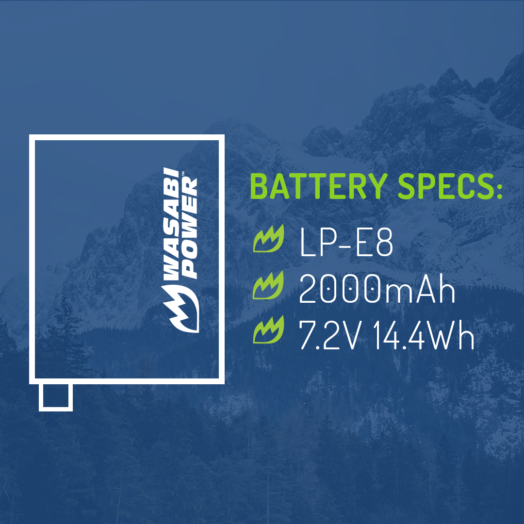 Canon LP-E8 Battery by Wasabi Power