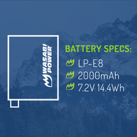 Canon LP-E8 Battery by Wasabi Power