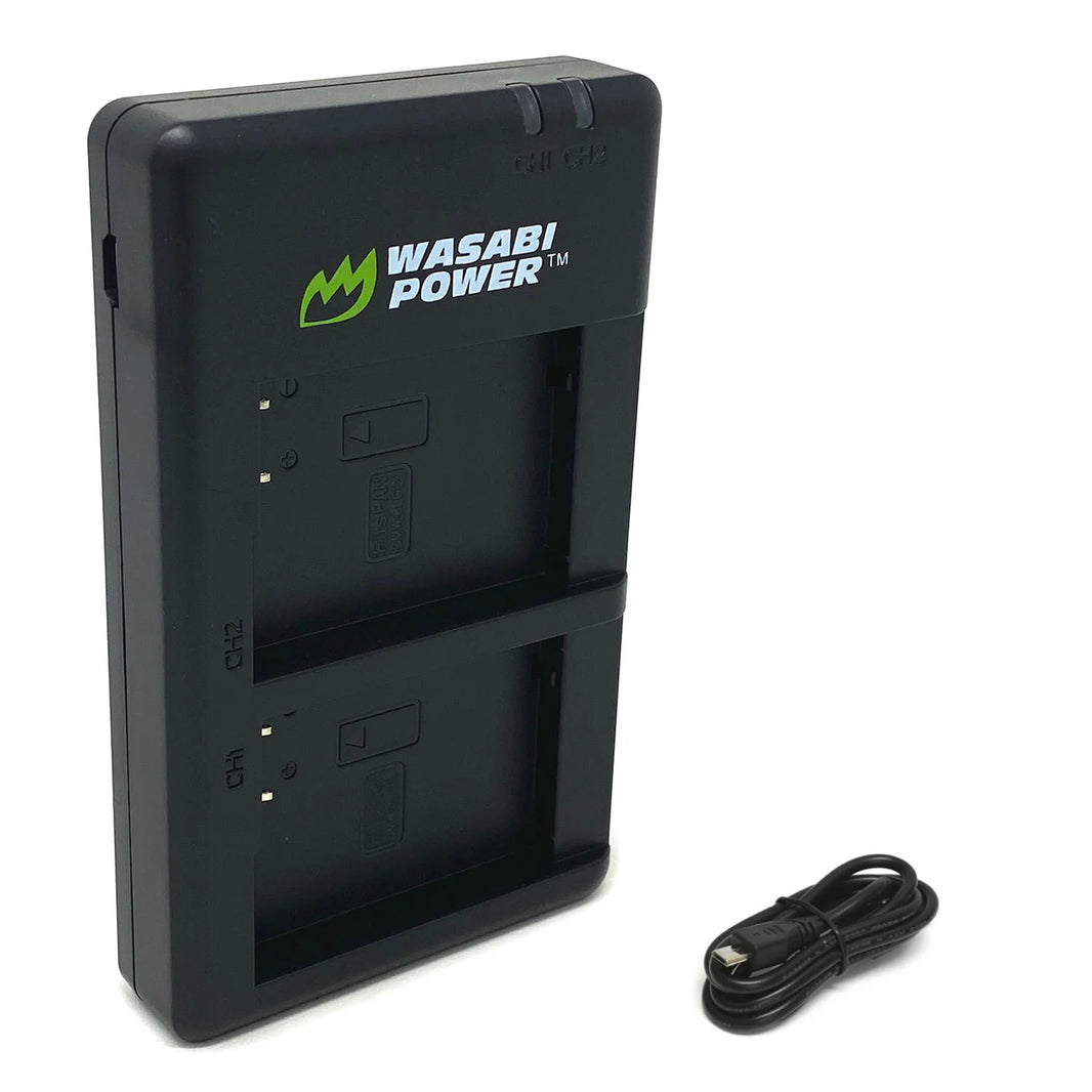 Leica BP-DC12 Micro USB Dual Battery Charger by Wasabi Power