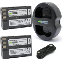 Nikon EN-EL3e 2 Batteries + Dual USB Charger