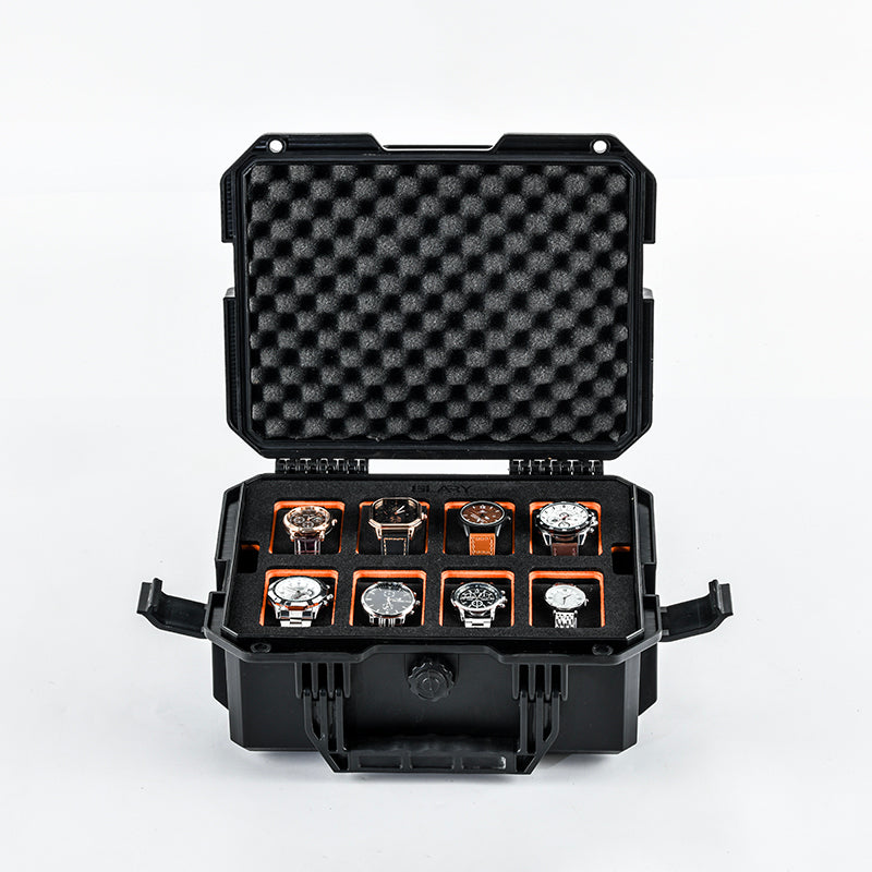 DryBox Watch Hard Case – 8 Slots | IP67 Waterproof | IK10 Impact Protection | EVA Foam Interior | 1-Year Warranty