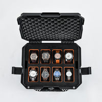 DryBox Watch Hard Case – 8 Slots | IP67 Waterproof | IK10 Impact Protection | EVA Foam Interior | 1-Year Warranty
