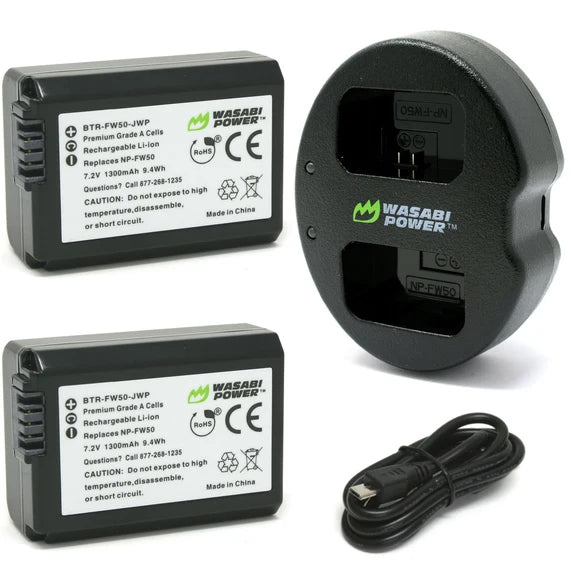 Sony NP-FW50 Battery (2-Pack) by Wasabi Power