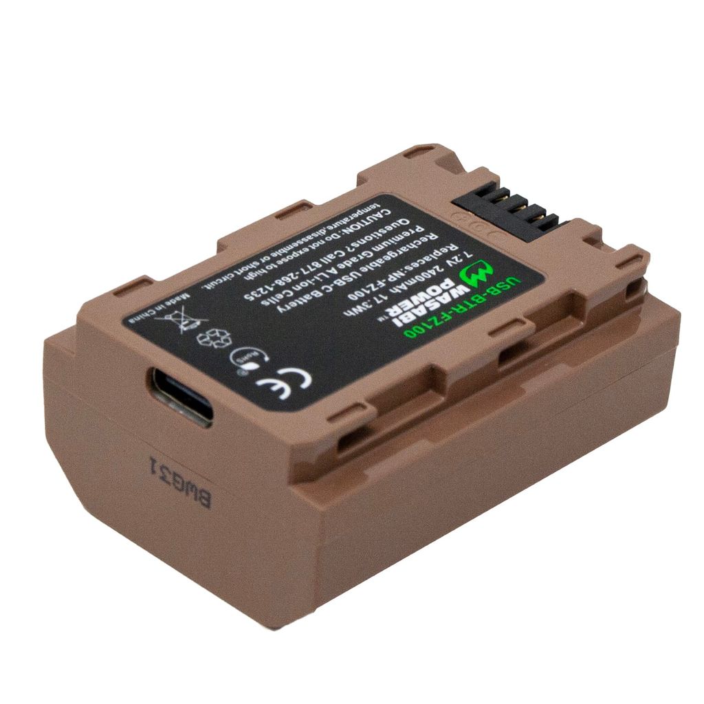 Sony NP-FZ100 Battery with USB-C Fast Charging by Wasabi Power