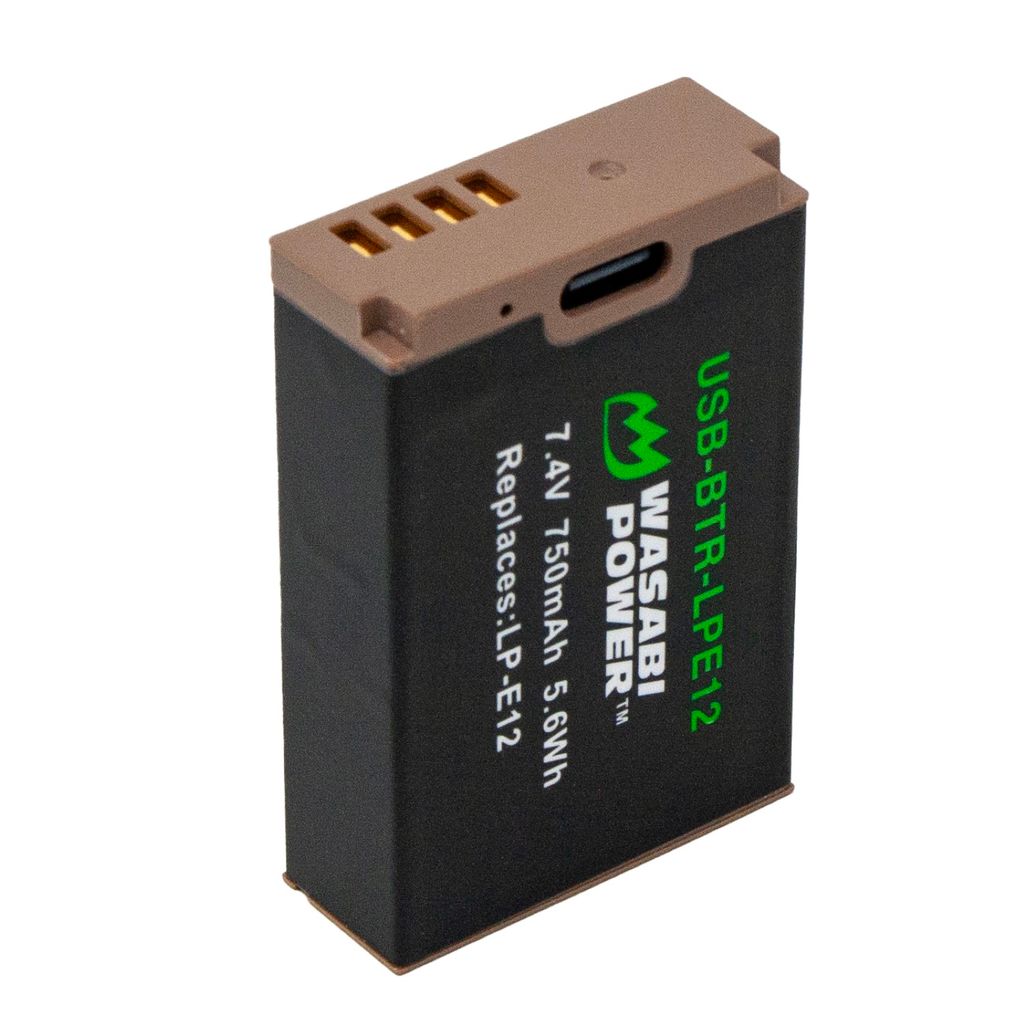 Canon LP-E12 Battery with built-in USB-C fast charging (includes USB-C Cable)