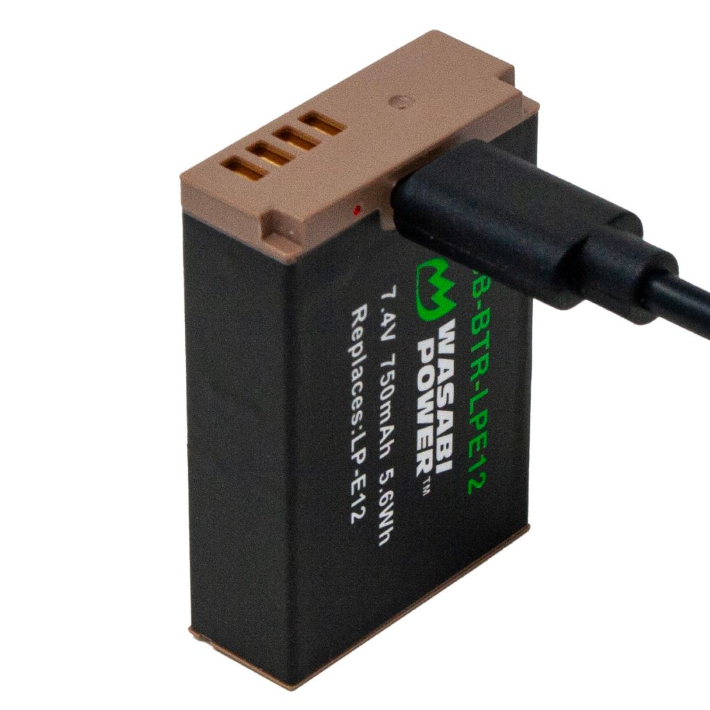 Canon LP-E12 Battery with built-in USB-C fast charging (includes USB-C Cable)