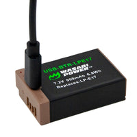 Canon LP-E17 Battery with built-in USB-C fast charging (includes USB-C Cable)