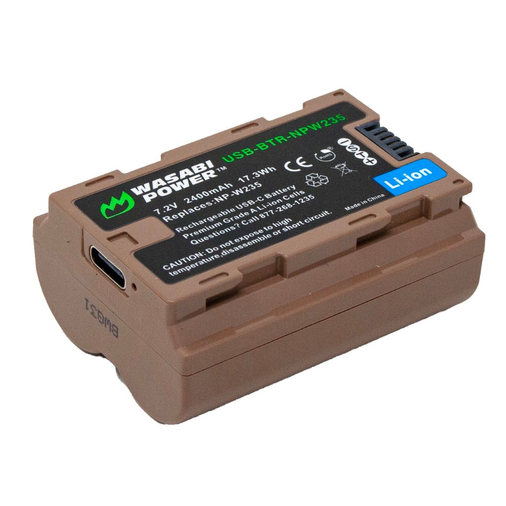 Fujifilm NP-W235 with USB-C Fast Charging by Wasabi Power