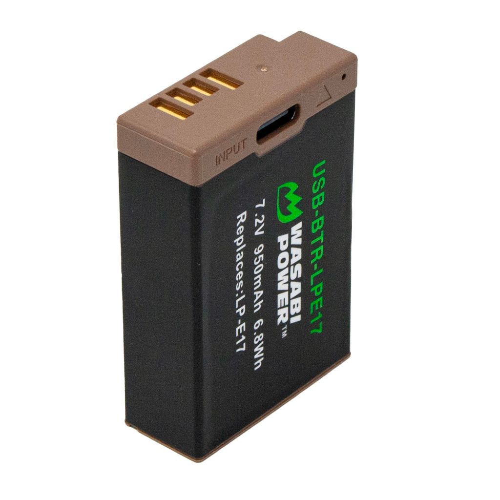 Canon LP-E17 Battery with built-in USB-C fast charging (includes USB-C Cable)