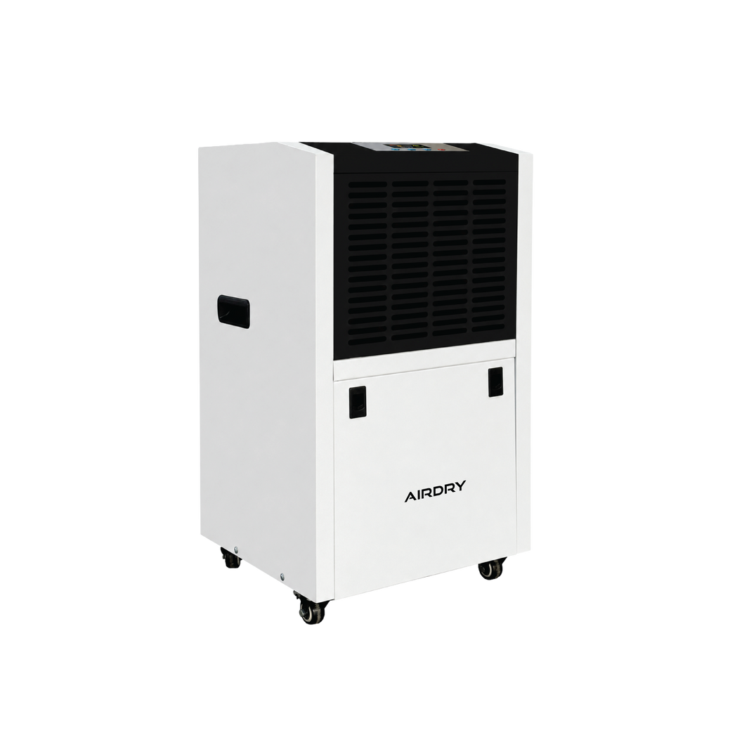 AIRDRY 60L Portable Commercial Dehumidifier – 60–120m² | 850W | 850m³/h Airflow | Heavy-Duty Caster Wheels